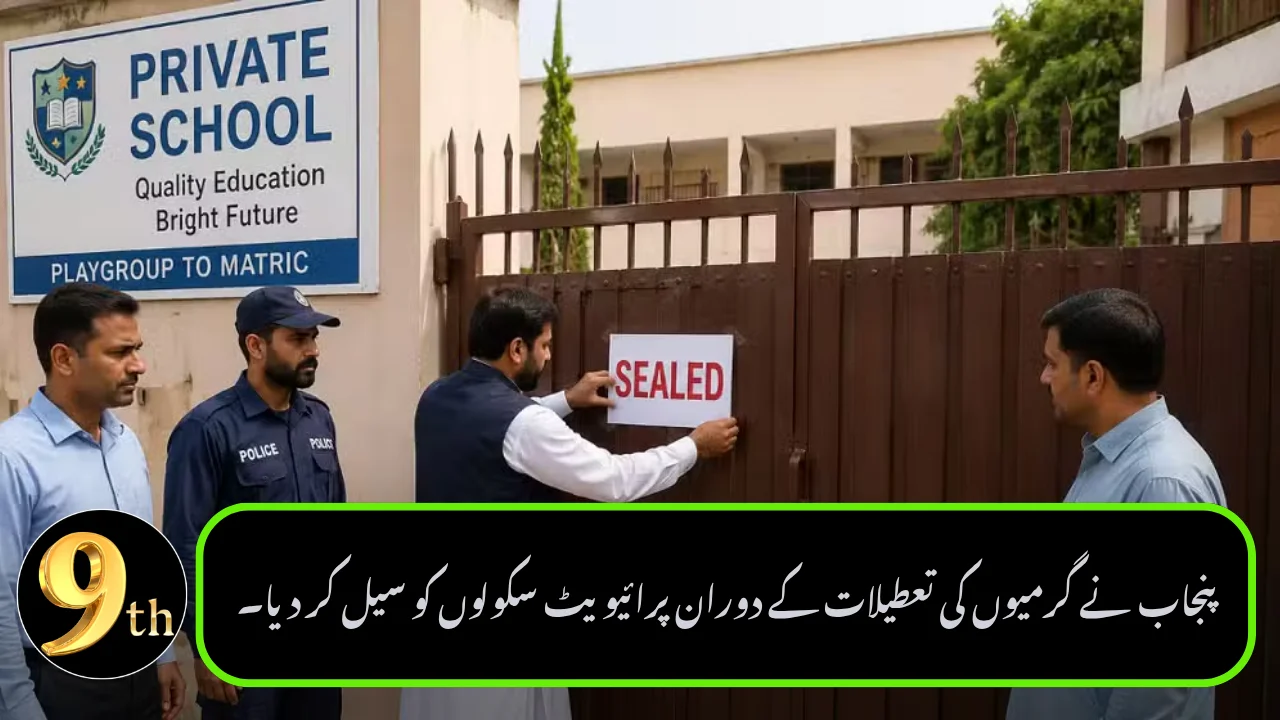 Punjab Seals Private Schools Open During Summer Vacations