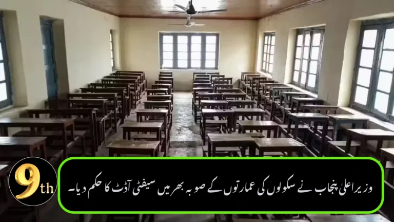 CM Punjab Orders Province-Wide Safety Audit of School Buildings