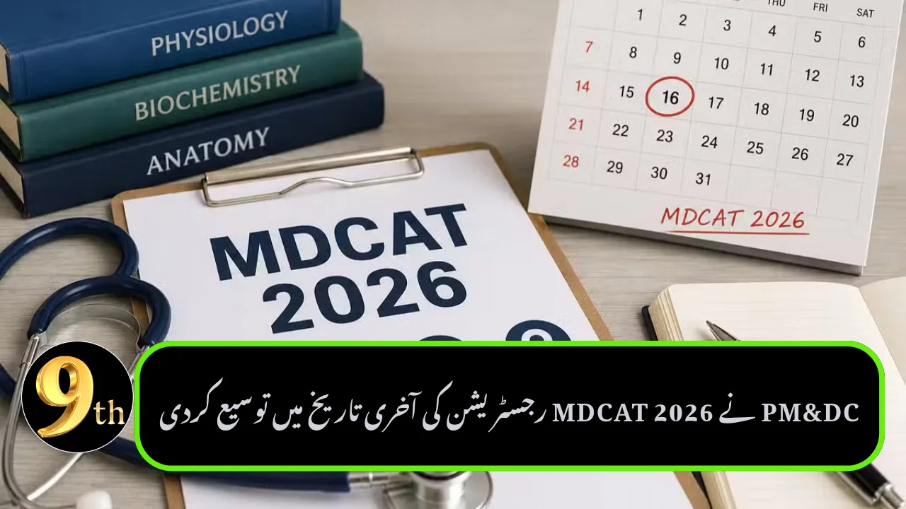 PM&DC Extends MDCAT 2026 Registration Deadline