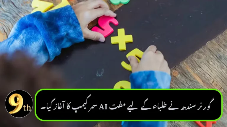 Sindh Governor Launches Free AI Summer Camp for Students